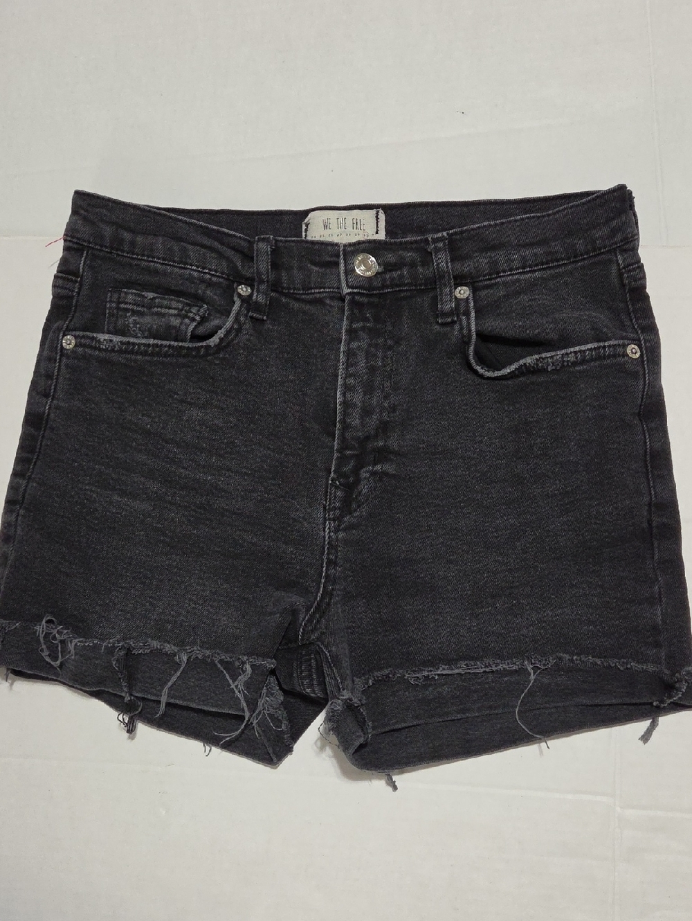 We The Free Black Denim Waistband Label Detail